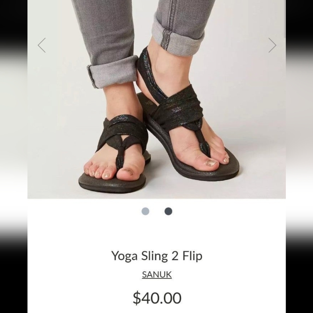 Sanuk Yoga Sling Black Iridescent Rainbow